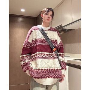 马海毛镂空针织衫女2025秋装新款薄款毛衣宽松绿色上衣SWY32图片