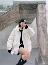 现货羽绒服四色两码，女装羽绒服，魅力布梵