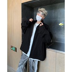 潮牌工装夹克男秋季日系复古做旧情侣外套高街cleanfit上衣，男装夹克，星座410-7