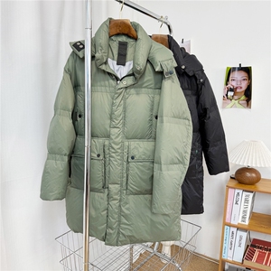 2025新款男士冬季连帽长款羽绒服外套  D213-5110-P450图片