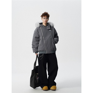 有90绒报告 可拆卸毛领羽绒服派克服标90绒78197P268控428图片