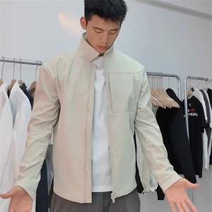 美式正肩行政夹克男秋季户外运动三防冲锋衣翻领潮牌教练硬挺外套图片
