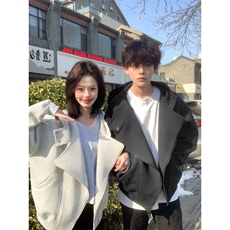 抖音得物品质26春装美式重磅结构斜拉链高领连帽卫衣开衫外套W61，女装短外套，电商A486