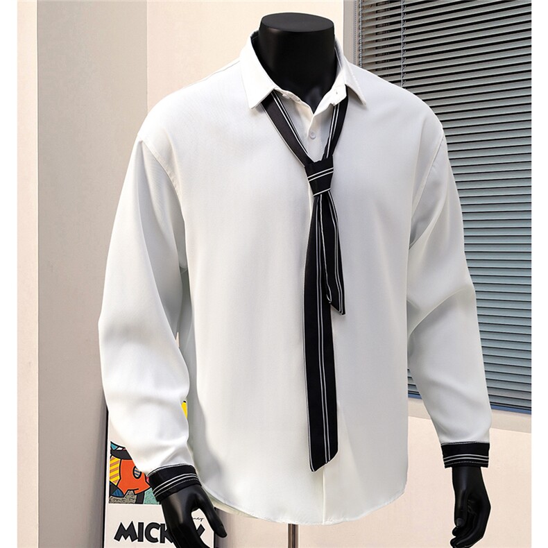 春款港风休闲情侣大码M-5XL衬衣防晒衣男宽松长袖衬衫7975P45控68，男装防晒衣，星座227-7