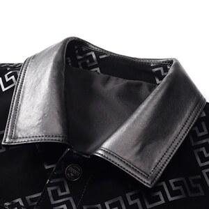 秋冬新款皮衣男士绵羊皮外套男中青年休闲皮夹克MSNA322-19-P660，男装皮衣，电商B212（原钱塘6029）