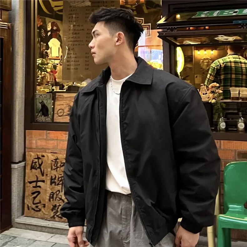 网图现货 廓形硬汉风夹克棉服男宽松棉衣潮高街短款外套M05/特P70图片