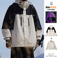 【真三防三合一冲锋衣】DZ2181-TP215控价299拼色冬季户外棉衣男，男装棉衣，电商A102-1