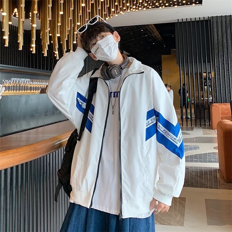 春秋季男士外套2024新款潮牌百搭拼接上衣服宽松潮流痞帅,男装夹克,星座716-2