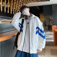 春秋季男士外套2024新款潮牌百搭拼接上衣服宽松潮流痞帅，男装夹克，星座716-2