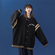 23春季新款时尚潮流美式西海岸螺纹棒球服百搭夹克G297P65控88，男装夹克，A247A