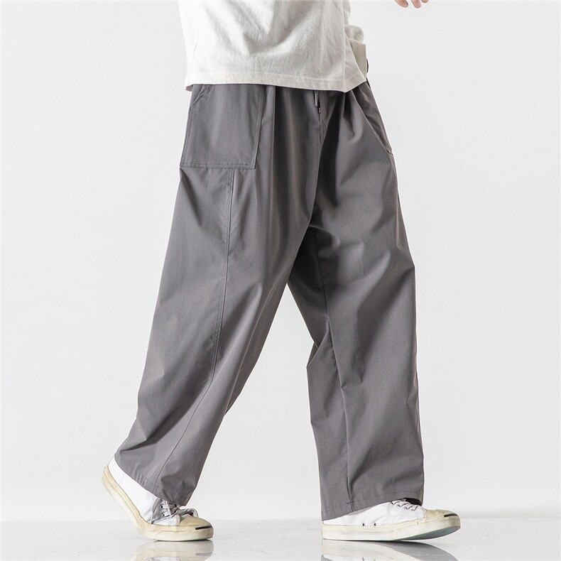 夏 大码日系港风宽松休闲情侣哈伦裤工装裤直筒阔腿裤潮 K118/P50图片
