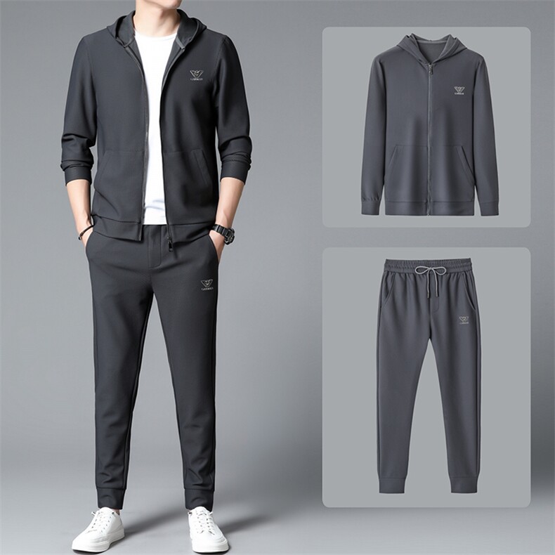 S3099-2钱塘2020-2春秋新款时尚休闲简约百搭中青年卫衣P180,男装休闲套装,钱塘207-2