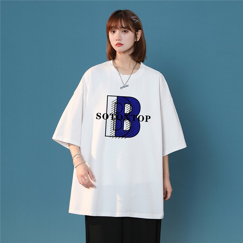2023夏季新款英文字母印花青春流行宽松圆领短袖T恤T806/P28控39,男装T恤,电商A148-1