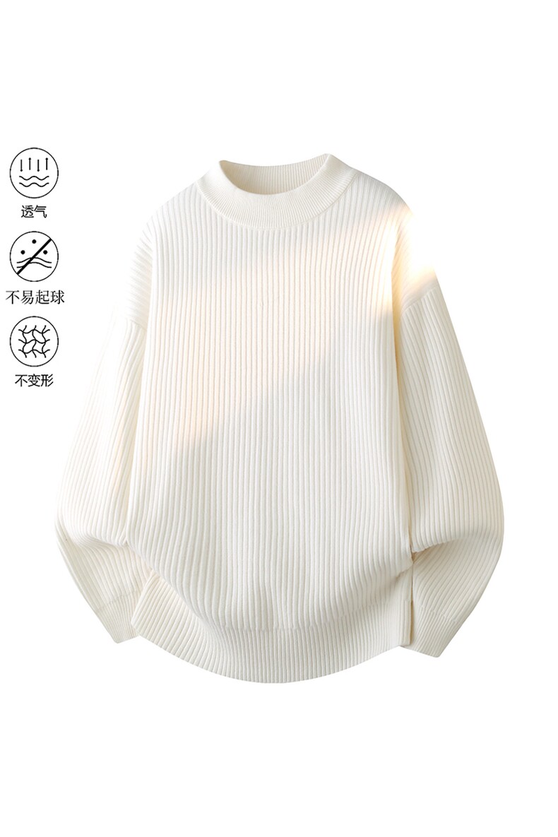 City秋冬加厚高品质设计感纯色街头中领针织毛衣2025MZ85-P48,男装针织衫/毛衣,星座610B-1
