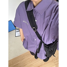 夏季新款速干短袖刺绣衬衫潮流港风宽松百搭男半袖CS285-P35，男装T恤，星座301C-5