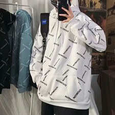 秋冬季ins超火连帽加绒卫衣男潮牌韩版潮流宽松上衣男W1633-P35，男装卫衣，星座512-4