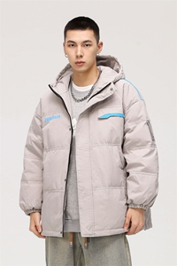 港风ins羽绒服男女同款带帽字母印花白鸭绒 Y5813-P190【特价】图片