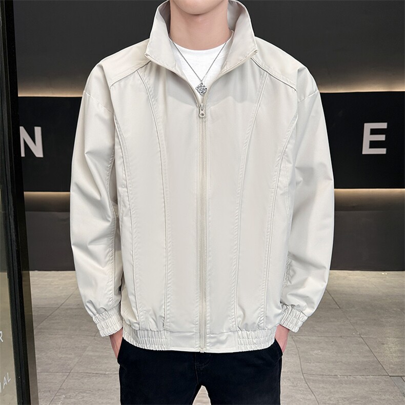 新款中性风户外夹克男立领纯色上衣冲锋衣外套A157B-JK7866-P60,男装夹克,电商A157B