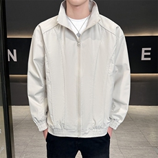 新款中性风户外夹克男立领纯色上衣冲锋衣外套A157B-JK7866-P60，男装夹克，电商A157B