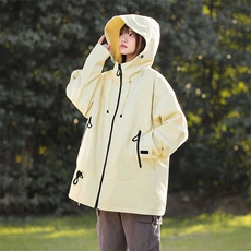 户外夹克男连帽纯色上衣冲锋衣外套DSA157B-JK7873-P75，男装夹克，电商A157B