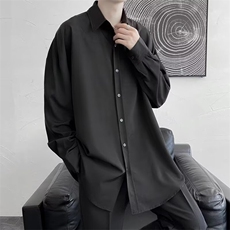 长袖衬衫男高级感春季潮流宽松休闲痞帅上衣服日系衬衣外套CS14，男装衬衫，星座516A