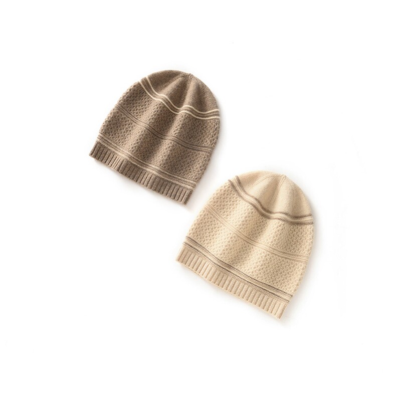 35%山针织帽女秋冬防寒保暖遮耳毛线包头帽子，帽子，戎咖羊绒