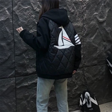 网络图现货连帽棉服刺绣潮牌宽松飞行员夹克棉衣外套RX88-P75，男装夹克，星座1005-4
