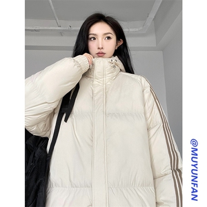 2026冬季男女情侣港风潮流连帽棉服加厚M088-P80图片