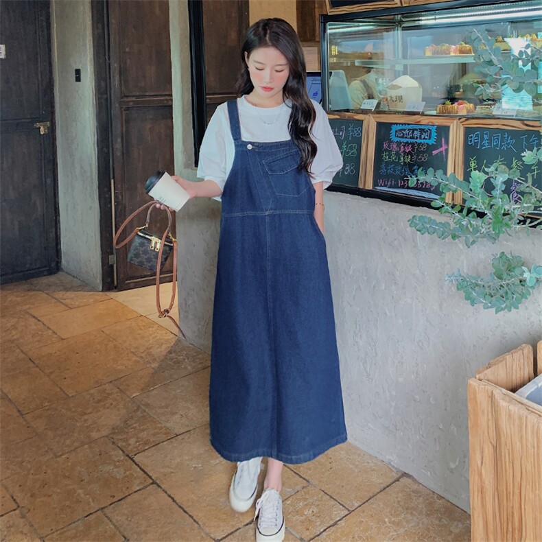 新品牛仔背带裙-款号9820套装P145K198元背带裙P115元K168，女装运动套装，浙宝305