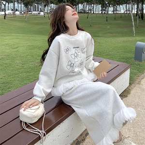 定制 花边卫衣运动套装裙两件套  2D041-2537-P175K268图片
