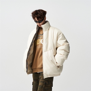 有长图冬季韩系情侣羽绒棉衣服男潮宽松立领棉袄外套MF00828/P100图片