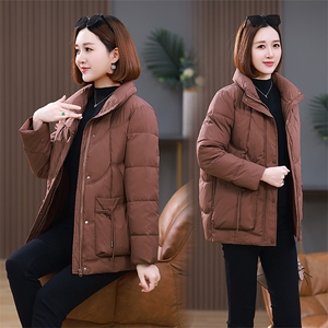 2023年冬新款棉衣外套女短款立领棉服宽松显瘦简约棉袄外套女图片