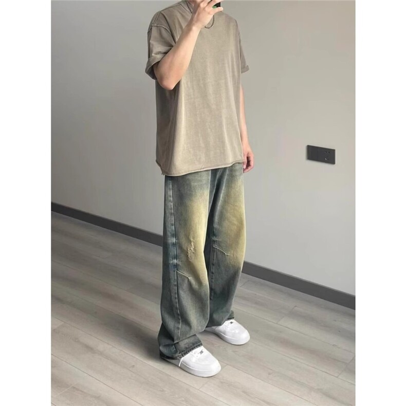 港风潮男新款牛仔裤潮高街潮流痞帅长裤NYX8029-P38,男装牛仔裤,星座208-5