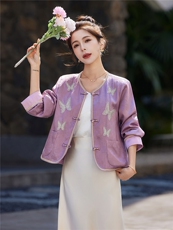 2026年春季中式修身立体贴袋短外套，女装短外套，靓衣阁