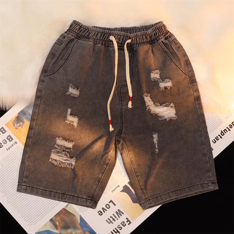 潮流春季牛仔裤男牛仔短裤KZ397P35,男装牛仔裤,星座1116-2