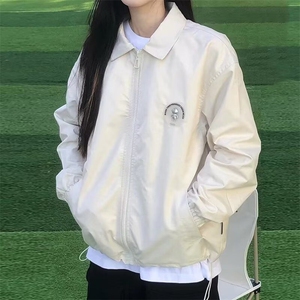 美式复古廓形短款立领加厚飞行员棒球服棉衣夹克春秋情侣款图片