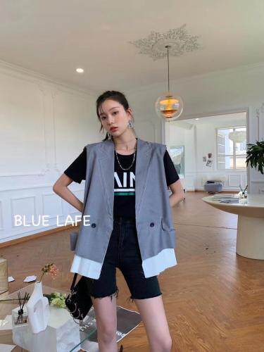 【现货】夏季新款百搭轻薄马甲，女装马夹，blue face