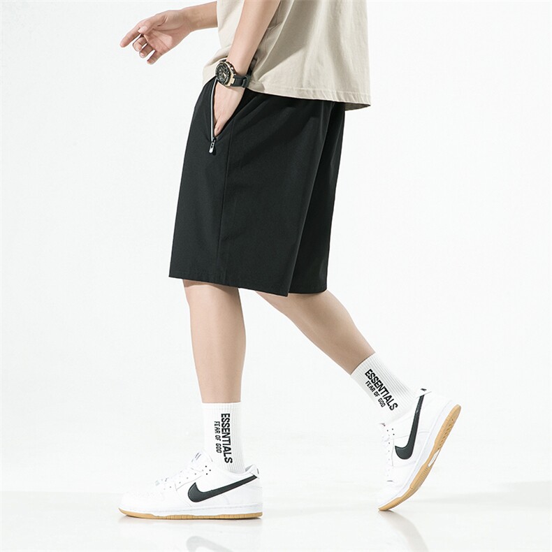 205-M-5XL 短裤男夏季薄款男装运动休闲潮牌五分裤宽松大裤衩裤子图片