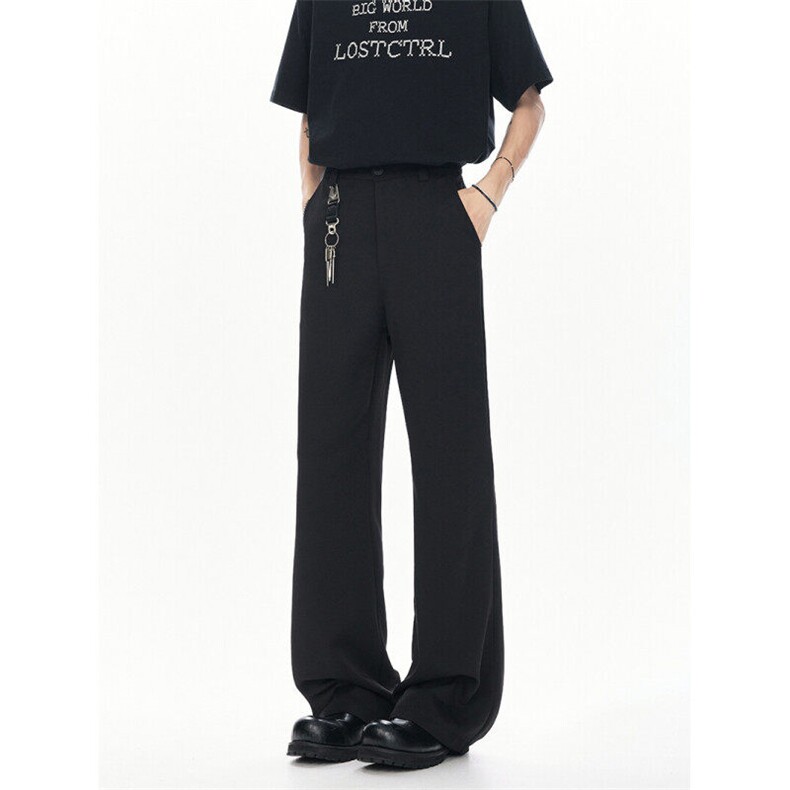 高品质夏季新款微喇冰丝西裤喇叭裤裤男休闲裤K2502P50,男装西裤,电商A062