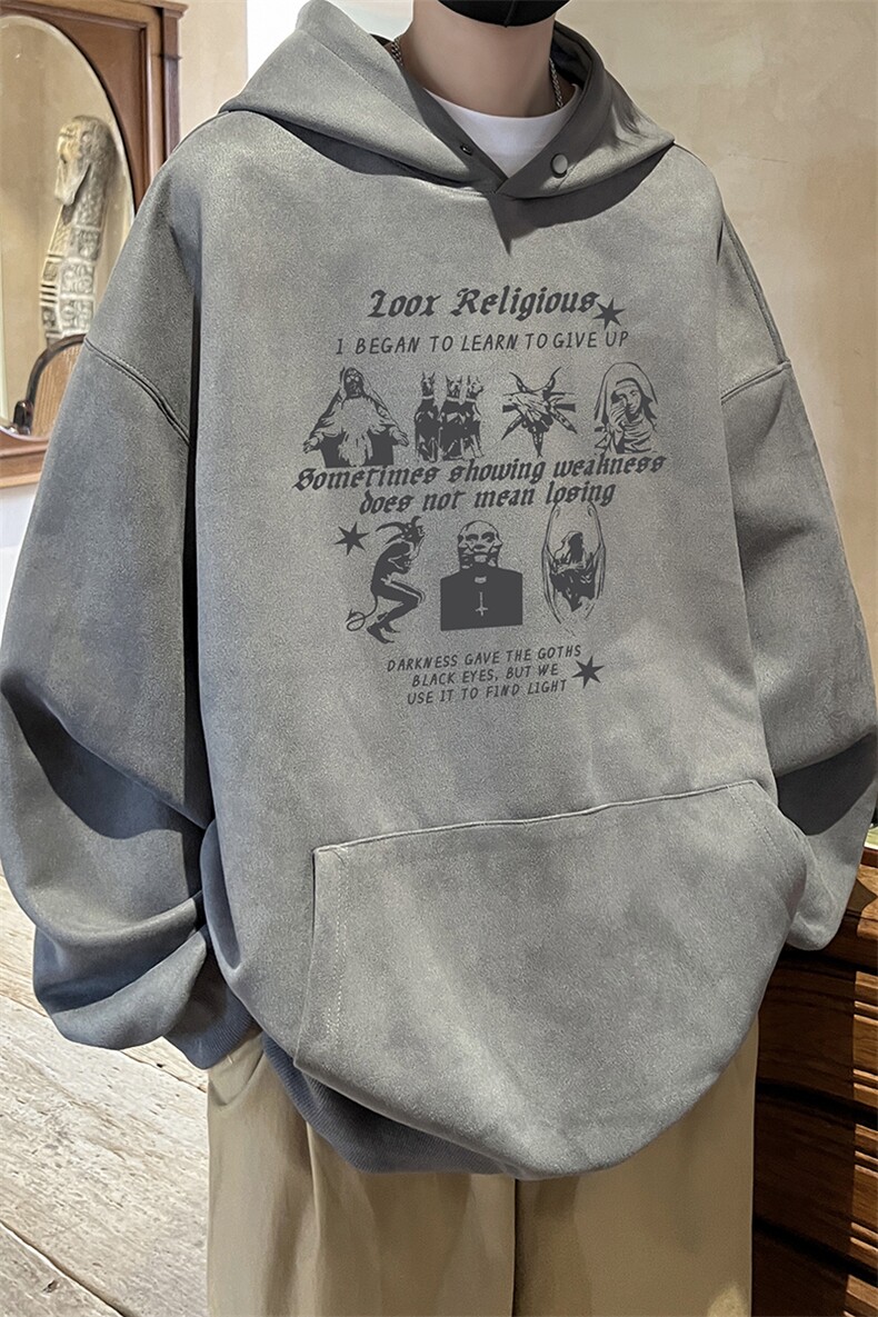 量大优可提供视频麂皮绒卫衣连帽HD019-1-LPWY4210-P40,男装卫衣,电商019-1