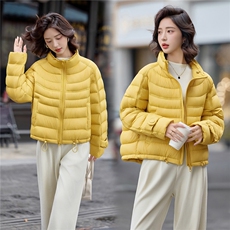 现货2025新款韩版宽松泡芙排骨羽绒服女短款冬季90白鸭绒外套，女装羽绒服，仟媚宠