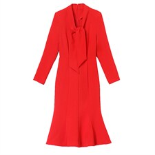早春职业连衣裙女2024春秋新款时尚名媛气质女神范收腰包臀鱼尾裙，女装连衣裙，韩美纤衣