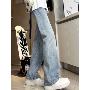 A178  秋冬季新款美式休闲牛仔裤男直筒宽松7006  P55限价68图片