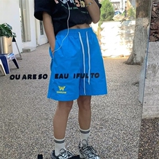 美式复古运动短裤夏季男女休闲中裤潮薄款篮球速干五分裤ins潮，男装牛仔裤，星座506A