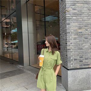现货 夏雪纺连身裤工装套装连衣裤A馆188 8852P95短85控138到158图片