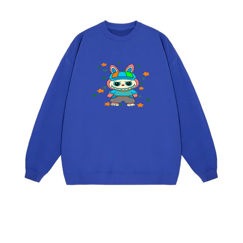 2025年秋季套头长袖通勤带帽子的拉布布，女装卫衣/绒衫，花可