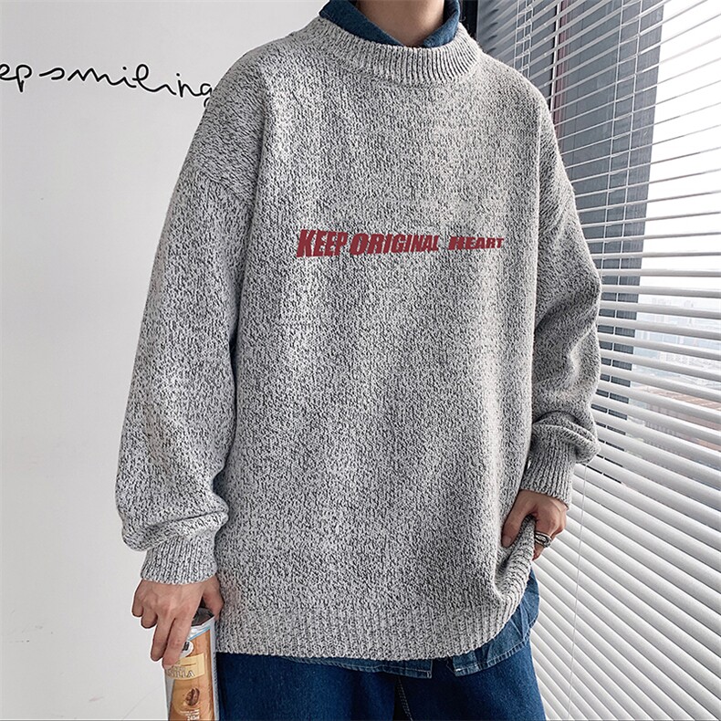 M19071-P45加绒款-P65加厚加绒毛衣男大码毛线衣男针织衫男线衫,男装针织衫/毛衣,电商A040