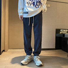 秋冬oversize潮牌日系宽松束脚裤中性风灯芯绒休闲裤男K5261-P32，男装休闲裤，星座512-2