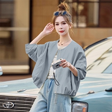 纯色长袖春季斗篷型街头PU皮皮衣，女装皮衣，微微衣阁