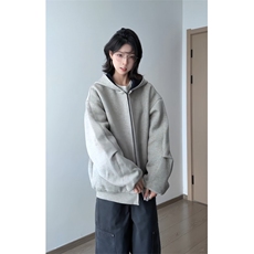 L02CC-特P60双拉链短款连帽开衫卫衣外套男，女装短外套，星座1007（原301D）